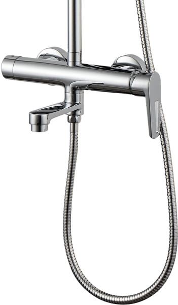 Душевая система со смесителем Aquanet Logic AF320-72-R-C монтаж настенная без термостата белый/хром