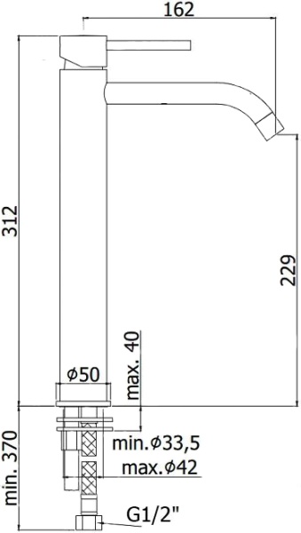Смеситель для раковины Paffoni Light LIG081NO 