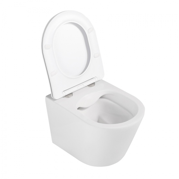 Унитаз подвесной Abber Bequem AC1102MW Rimless фарфор белый матовый
