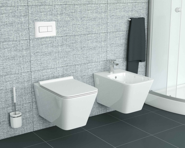 Биде подвесное Grossman Санфаянс GR-B4414 фаянс, цвет белый глянцевый