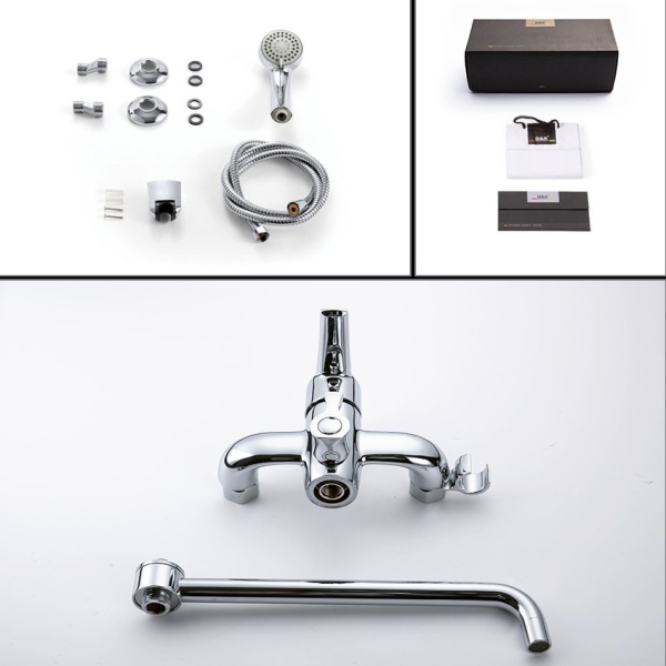 Смеситель для ванны или душа D&K Rhein DA1363301 настенный 
без термостата хром