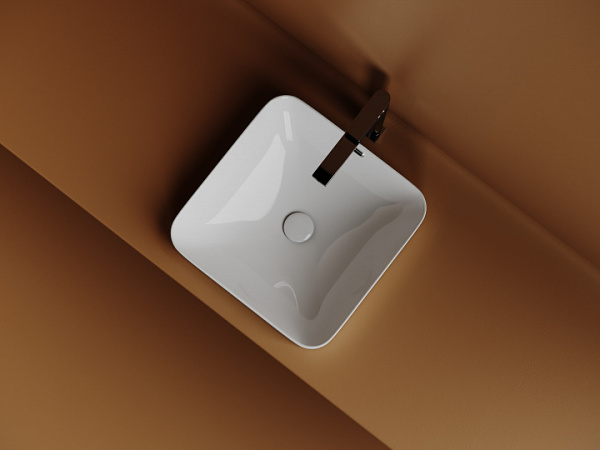 Раковина встраиваемая сверху квадратная  Ceramica Nova Element CN6077 фарфор цвет белый
