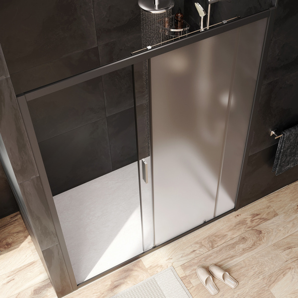 Душевая дверь Am.Pm Gem W90G-150-1-195BM 150 см стекла прозрачные матовые, профиль черный