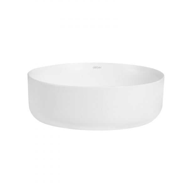 Раковина накладная круглая Abber Bequem AC2108MW фаянс цвет белый матовый