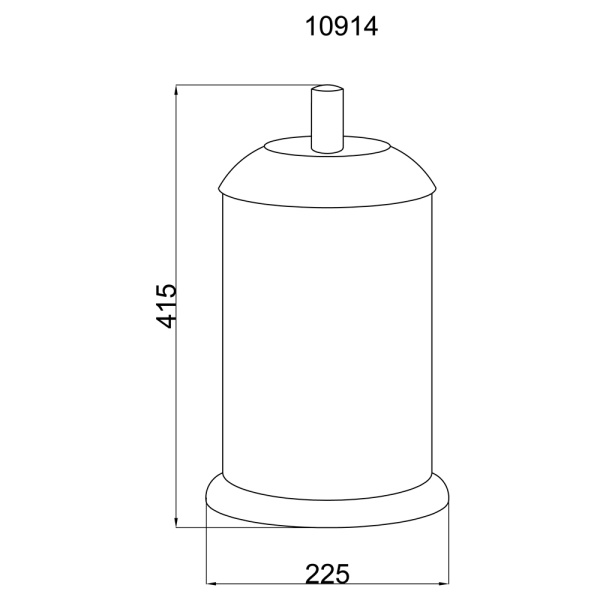 Ведро для мусора Boheme Murano 10914-W-BR напольное цвет Bronze