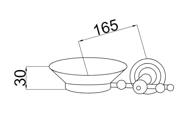 Мыльница Boheme Imperiale 10403 настенная цвет Gold