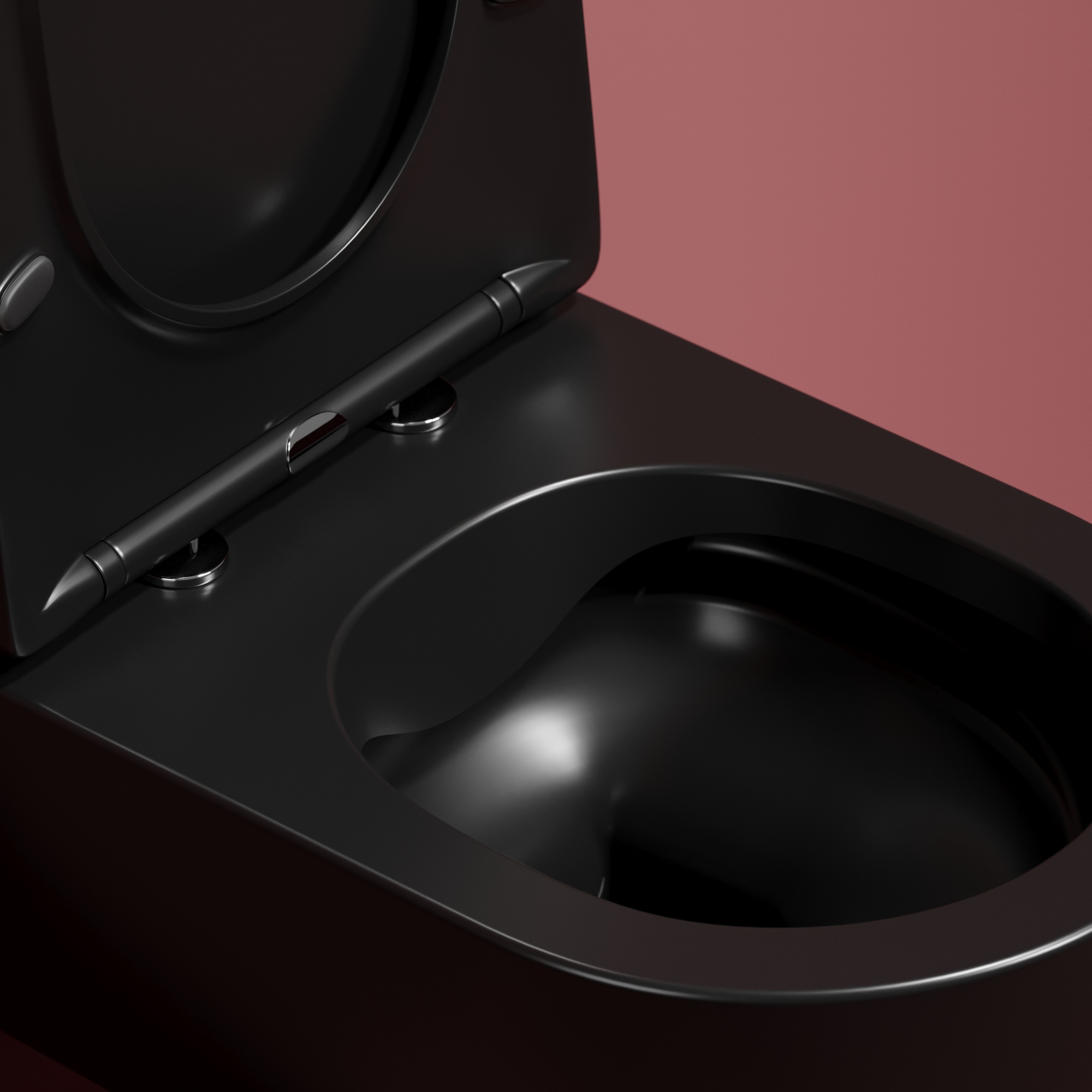 Унитаз подвесной Ceramica Nova Modena CN6063MB Rimless фарфор черный матовый