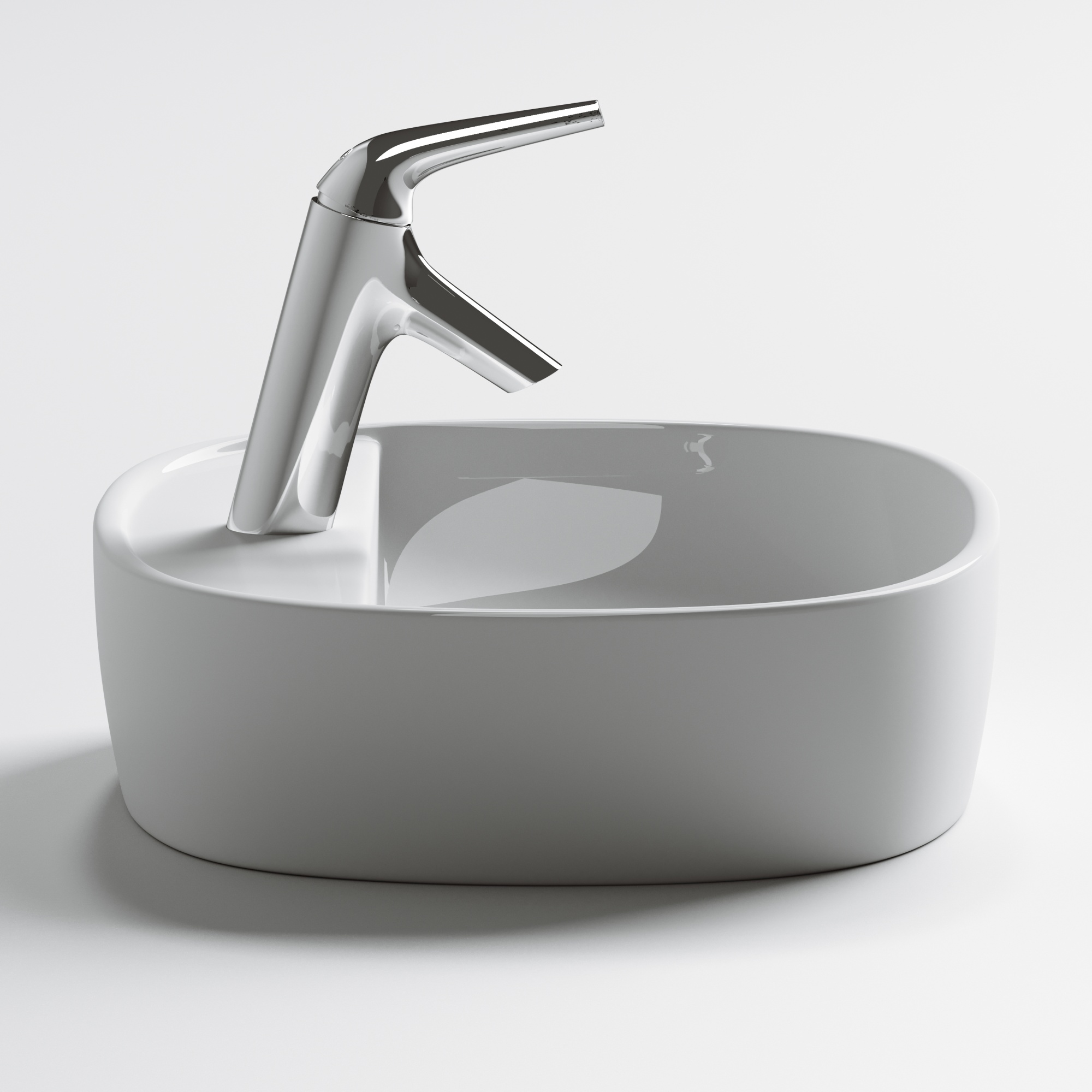 Раковина накладная овальная Ceramica Nova Element CN6036 фарфор цвет белый