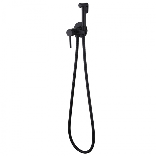 Гигиенический душ Abber Wasser Kreis AF8125B встраиваемый в стену черный матовый