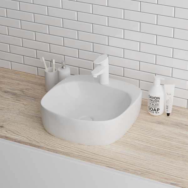 Раковина  квадратная  Grossman  GR-3028 фаянс цвет белый