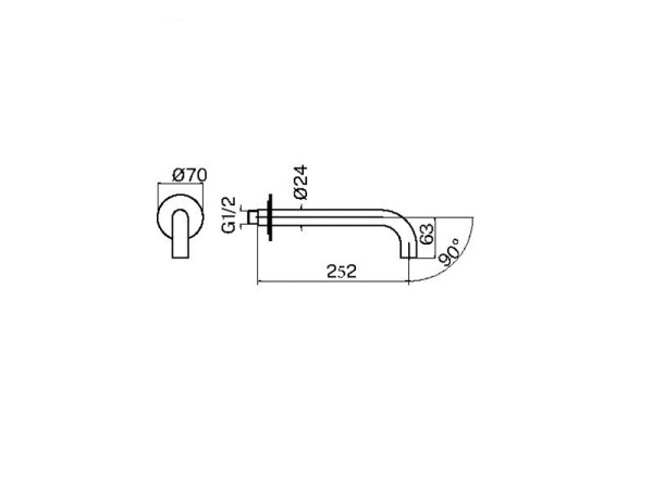 Излив для ванны Plumberia Selection IXO SPT0258CR хром 