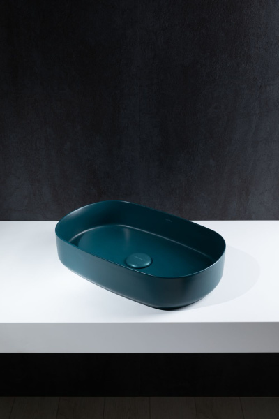 Раковина накладная овальная Allen Brau Fantasy 4.11022.PT керамика цвет зеленый