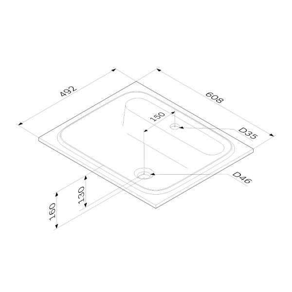 Раковина мебельная квадратная  Am.Pm Func M8FWPC0600WM искусственный мрамор цвет белый матовый