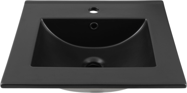 Раковина мебельная квадратная  Aquanet Flat 00329252 керамика цвет черный матовый