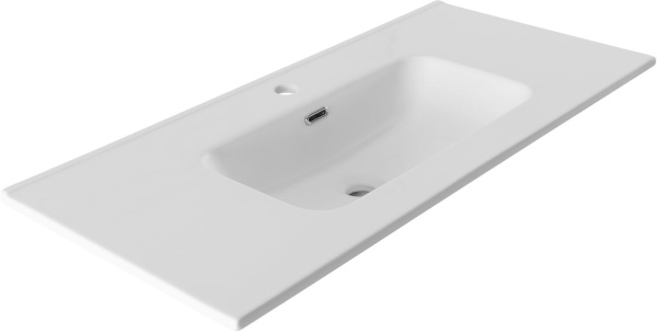 Раковина мебельная прямоугольная Aquanet Flat 00330426 керамика цвет белый матовый