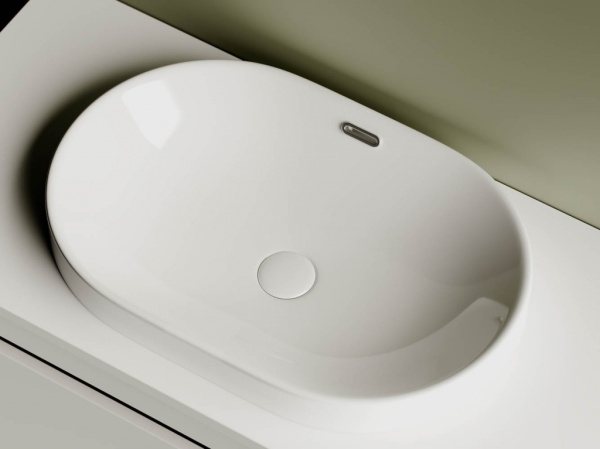 Раковина встраиваемая сверху овальная Ceramica Nova Element CN5020 фарфор цвет белый