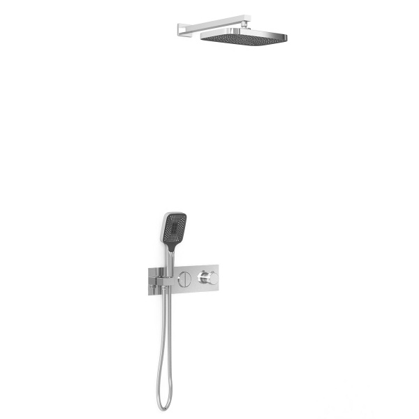 Душевая система со смесителем Vincea  VSFW-422T1CH монтаж встраиваемая в стену с термостатом хром