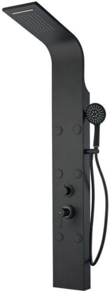 Душевая система со смесителем Aquanet Galaxy AP40-04 монтаж настенная без термостата черный