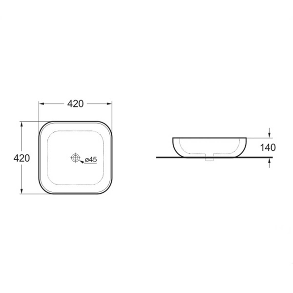 Раковина Vincea  VBS-103 накладная цвет белый