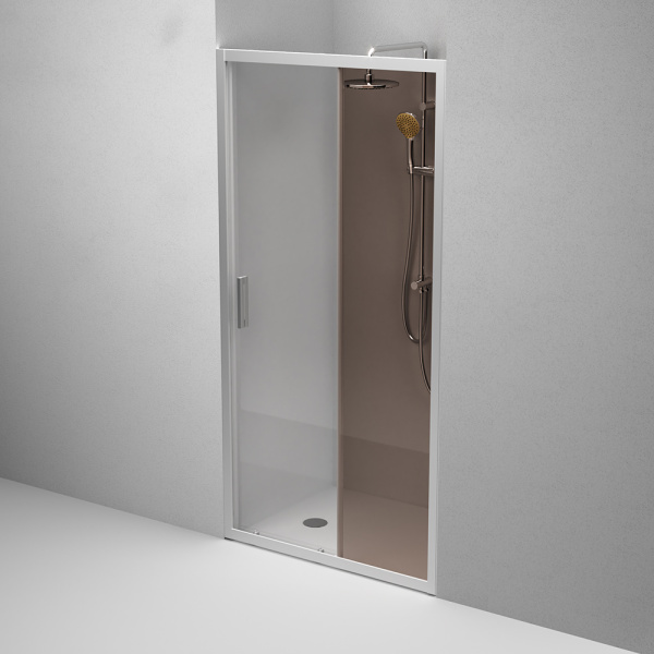 Душевая дверь Am.Pm Gem W90G-100-1-195MBr 100 см стекла тонированные прозрачные, профиль хром