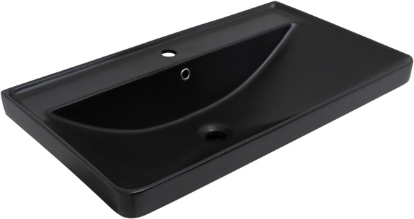 Раковина мебельная прямоугольная Aquanet Ирис 00329249 керамика цвет черный матовый