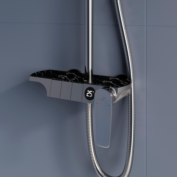 Душевая система со смесителем RGW Shower Panels 51140133-01 монтаж настенная без термостата хром