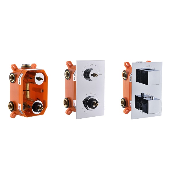 Душевая система со смесителем Vincea  VSFW-102TCH монтаж встраиваемая в стену с термостатом хром