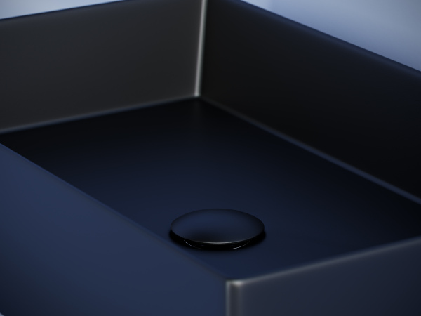 Раковина накладная прямоугольная Ceramica Nova Element CN6070MB фарфор цвет черный матовый