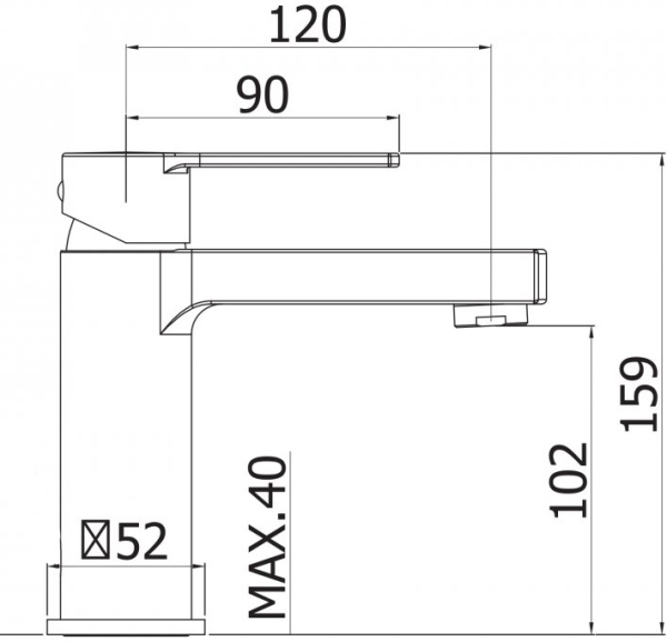 Смеситель для раковины Cezares Ovest OVEST-LSM1-01-W0 