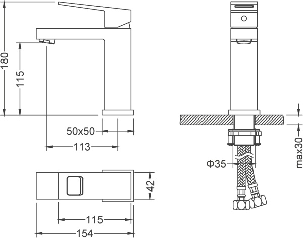 Смеситель для раковины Timo Briana 7161/17F матовое золото