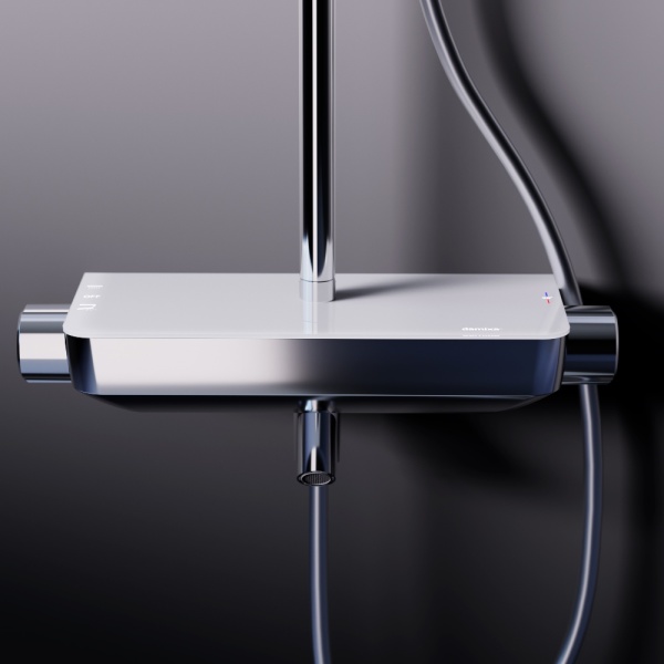 Душевая система со смесителем Damixa Scandinavian Pure 936760000 монтаж настенная с термостатом хром