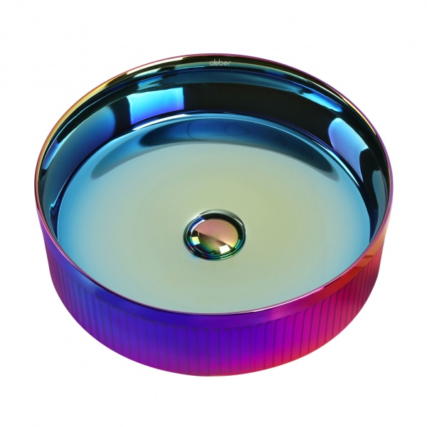 Раковина  круглая Abber Bequem AC2114Regen фаянс цвет хамелеон
