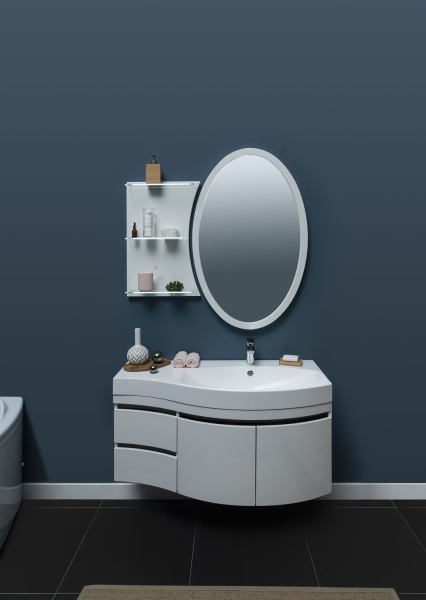 Раковина мебельная прямоугольная Aquanet Опера НФ-00007621 литьевой мрамор цвет белый