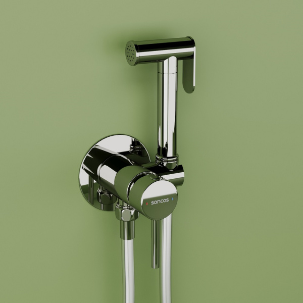 Гигиенический душ Sancos Start SC1001CH встраиваемый в стену хром