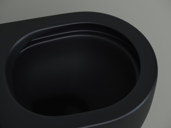 Унитаз приставной Ceramica Nova Metropol CN4004MB Rimless фарфор черный матовый