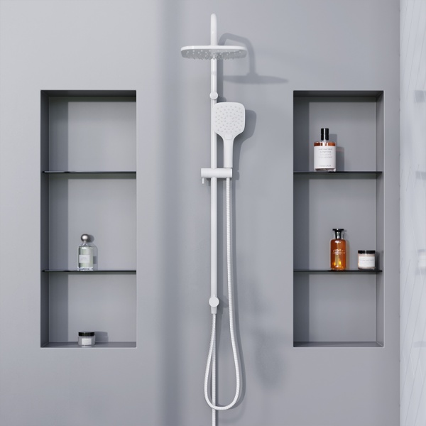 Душевая система без смесителя Damixa Eclipse 931000200 монтаж настенная без термостата белый