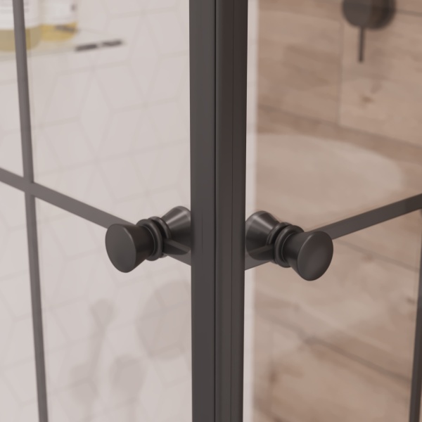 Душевой угол Niagara Nova NG-0100-14 квадратная  100x100 стекла прозрачные, профиль черный