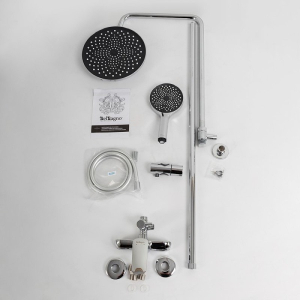 Душевая система со смесителем BelBagno Marino MARINO-DOCM-CRM монтаж настенная без термостата хром