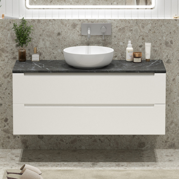 Тумба под раковину/столешницу подвесная BelBagno Etna ETNA-1200-2C-SO-BL-P 120 см  2 ящика цвет Bianco Lucido 
