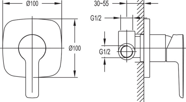 Комплект смесителей   Cezares Tesoro TESORO-F-DIM-01 