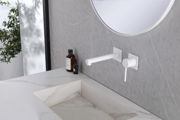 Смеситель для раковины Abber Emotion AF8812W белый матовый