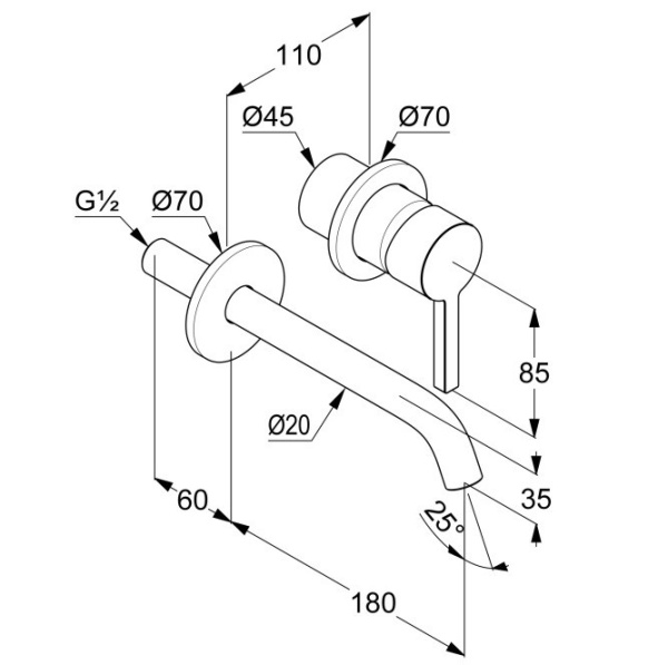Смеситель для раковины Kludi Nova Fonte 202443915 черный