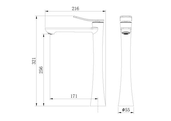 Смеситель для раковины Grossman Advans 520.K35.09.100 хром