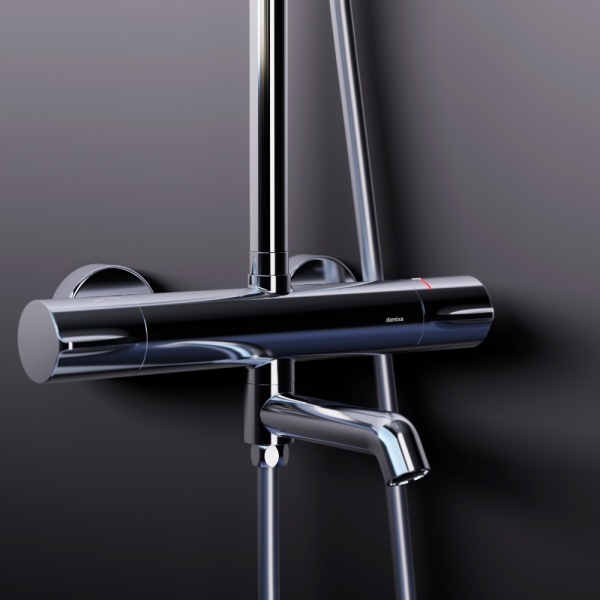 Душевая система со смесителем Damixa Scandinavian Pure 936810000 монтаж настенная с термостатом хром