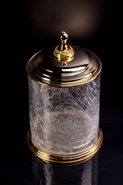 Ведро для мусора Boheme Imperiale 10424 напольное цвет Gold