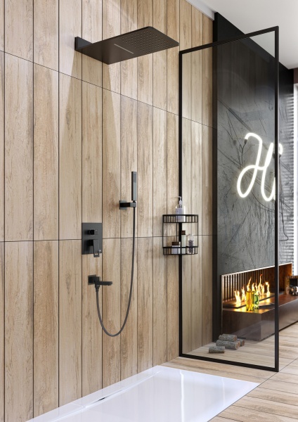 Душевая система со смесителем Timo Briana SX-7119/03SM монтаж встраиваемая в стену без термостата черный