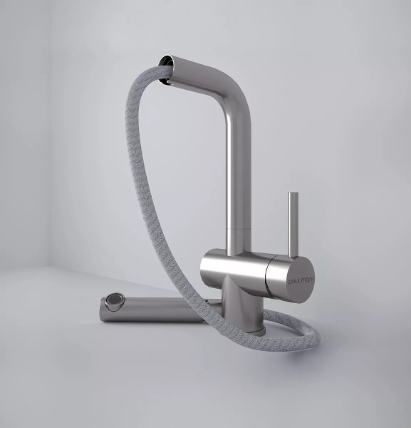 Смеситель для кухни Paulmark Dosse Do214418-BS без подключения к фильтру брашированная сталь