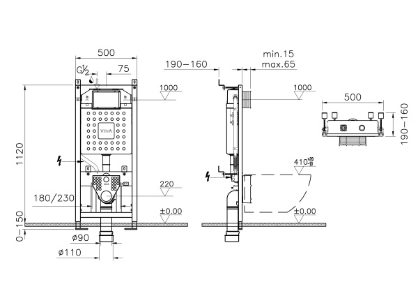 Инсталляция для унитаза VitrA V12 762-5800-01 