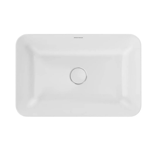 Раковина накладная прямоугольная Kerama Marazzi Plaza PLR.wb.55q фарфор цвет белый
