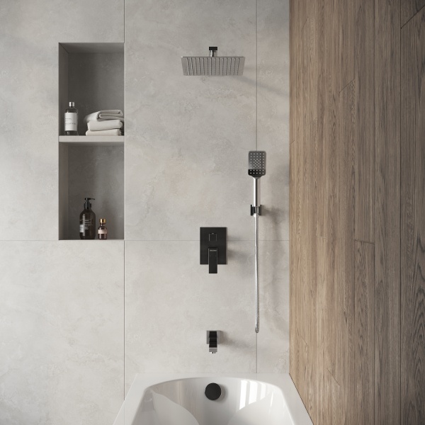 Душевая система со смесителем Grossman Style 501.K35.05.100 монтаж встраиваемая  в стену без термостата хром